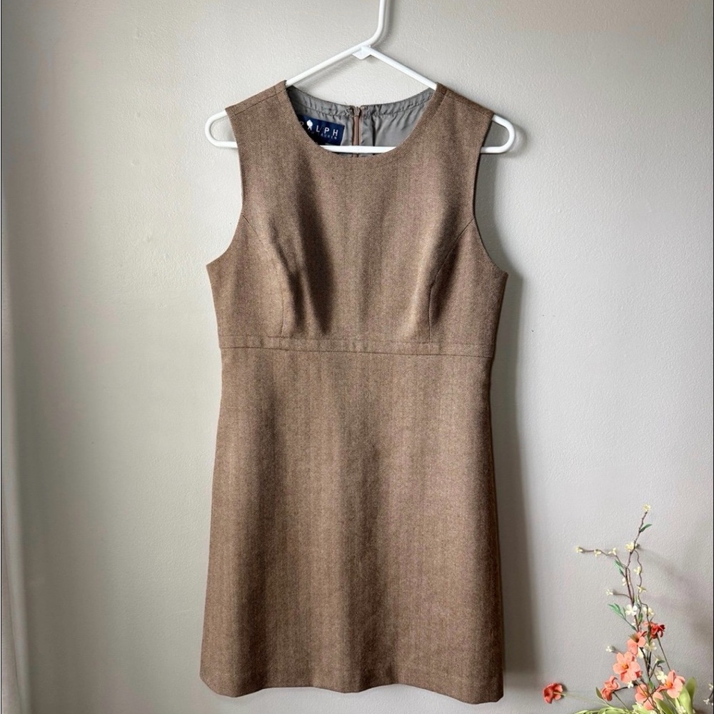 Ralph Lauren Brown Sleeveless Mini Dress